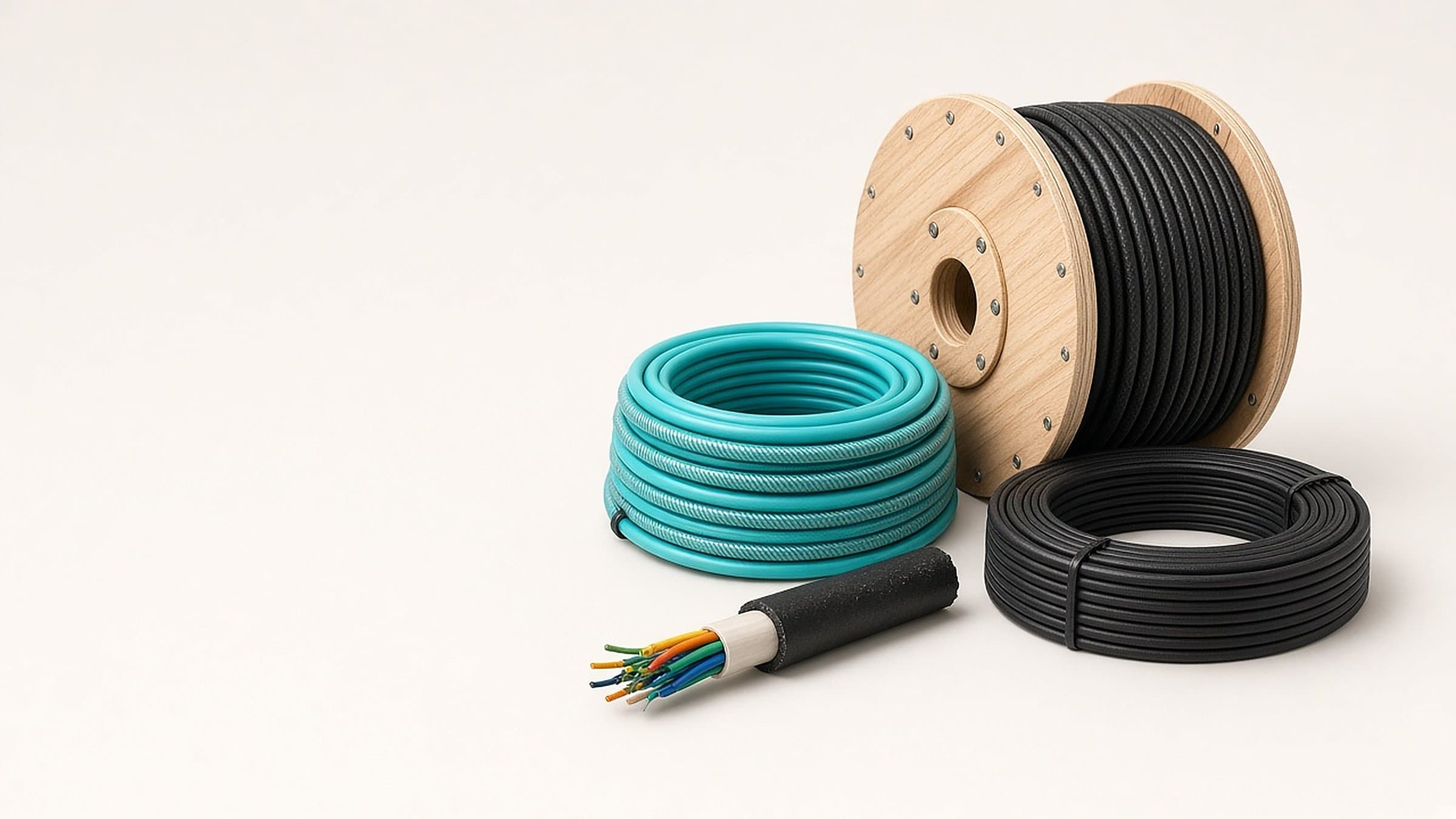 Illustrative render of optical cable.