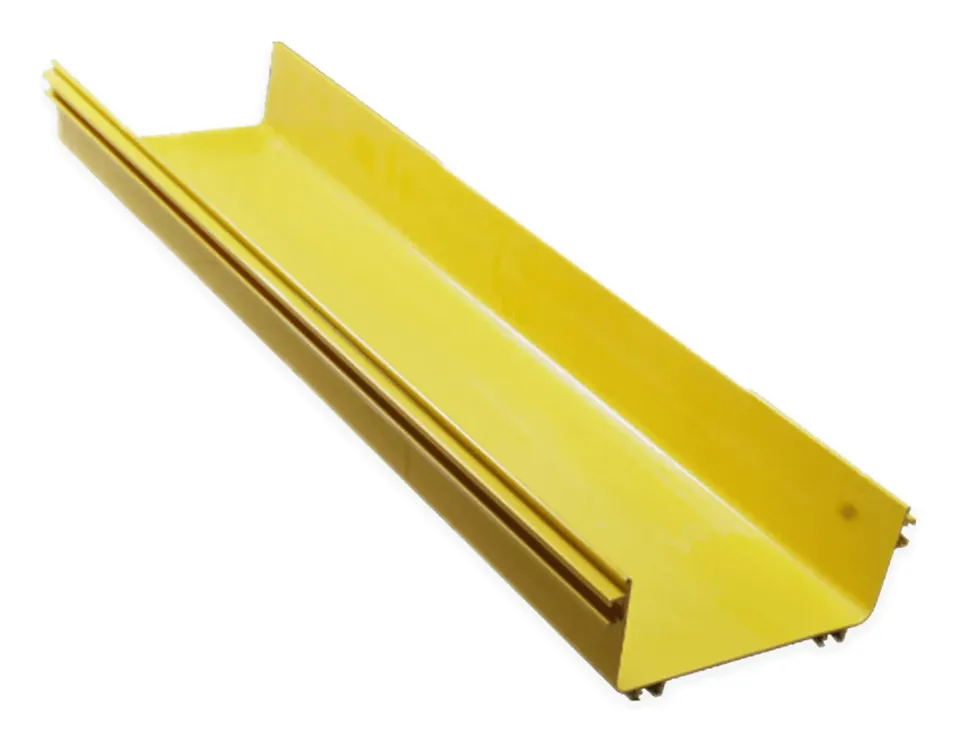 10-Inch groove fiber channel on a plain background