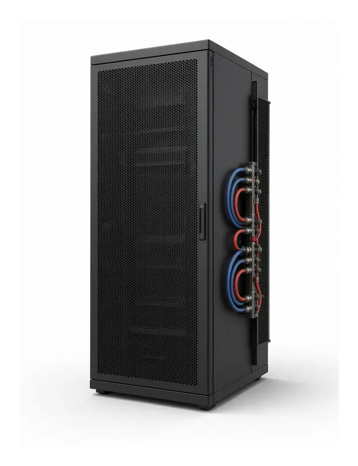 Rendering of Liquid-cooled cabinet based on our drawing