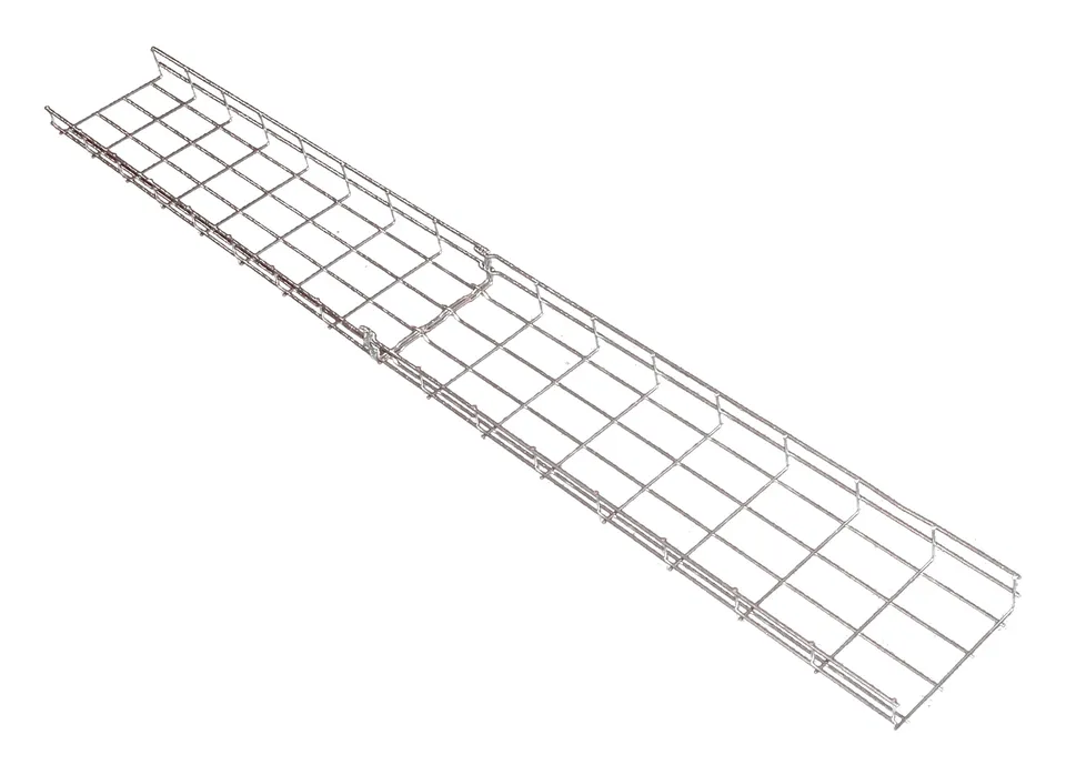Wire Mesh Cable Tray on a plain background
