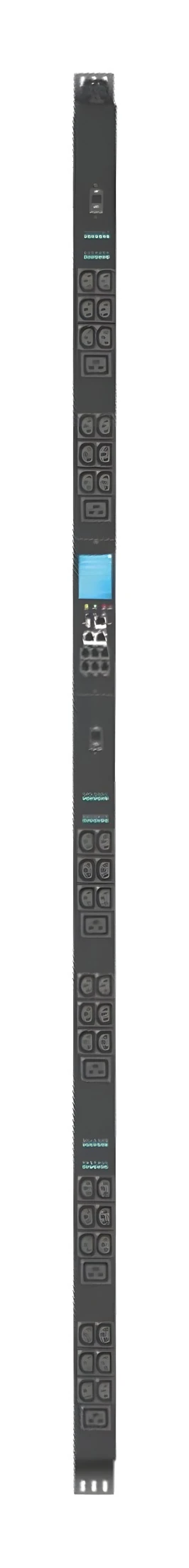 PDU 32A · 36 C13 + 6 C19 · 3-phase · switched on a plain background