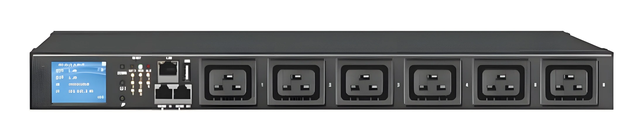 PDU 1U · 6 outlets on a plain background