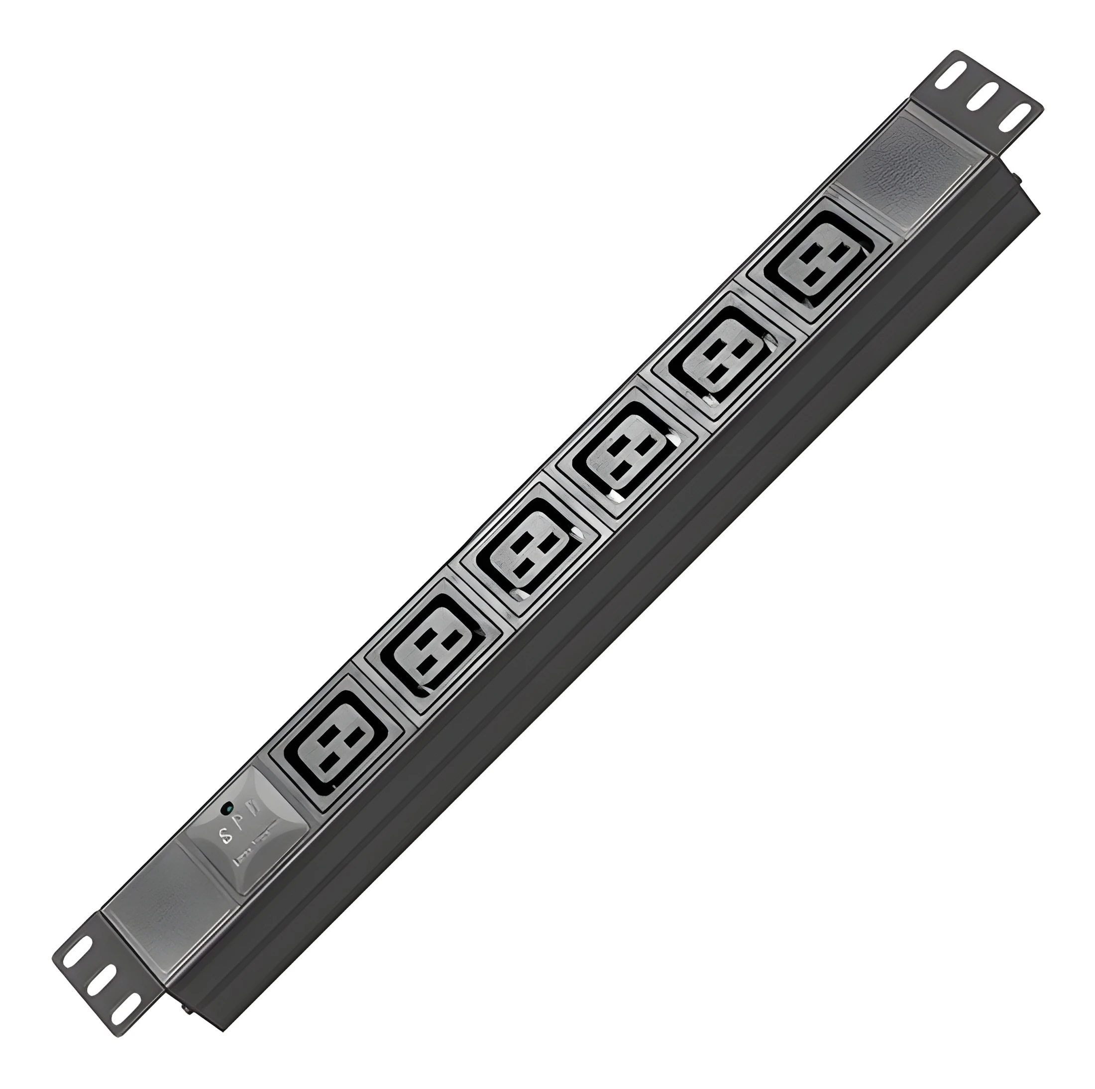 PDU 1U · 8 outlets · C13 and C19 on a plain background