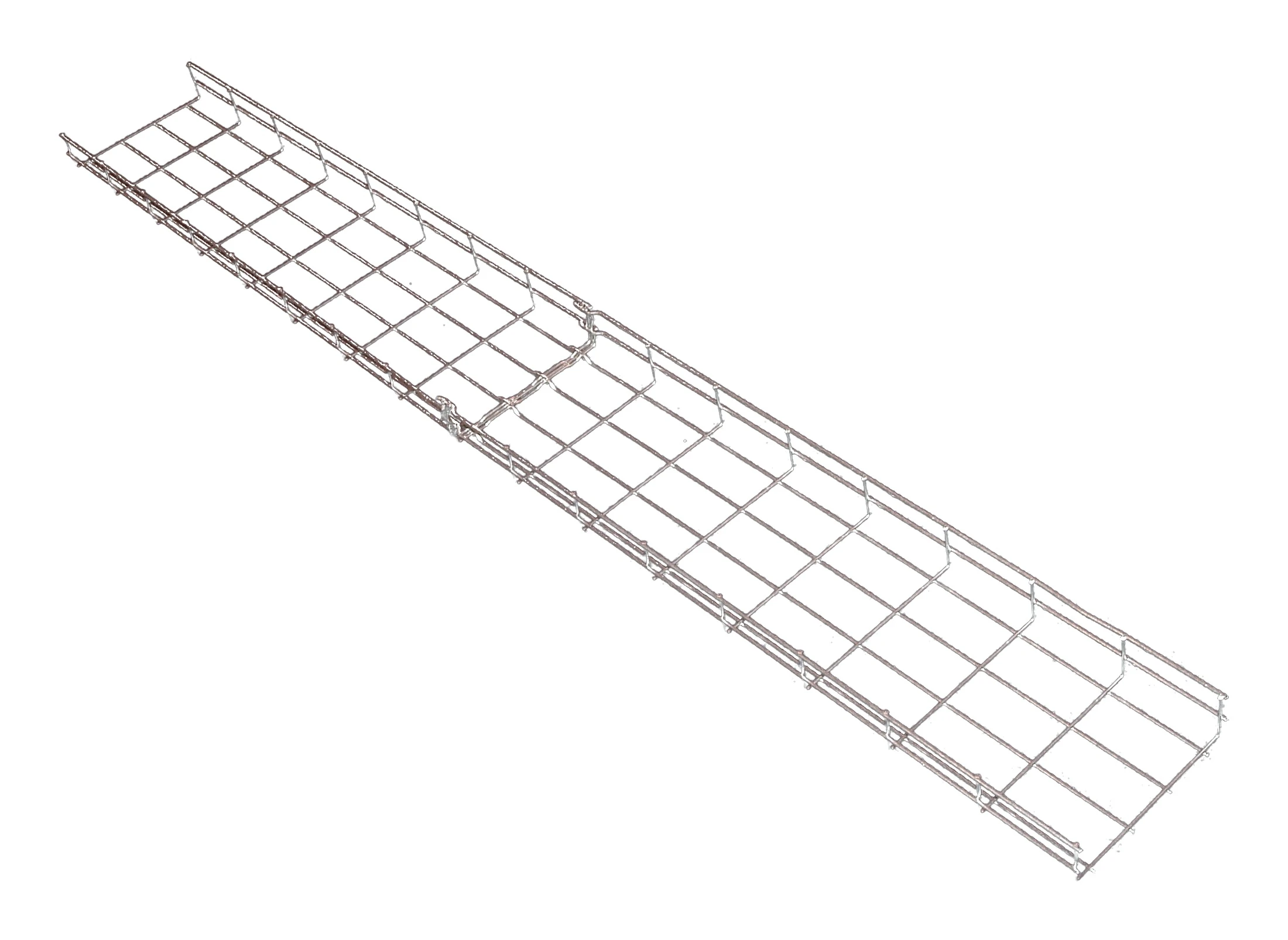Wire Mesh Cable Tray on a plain background